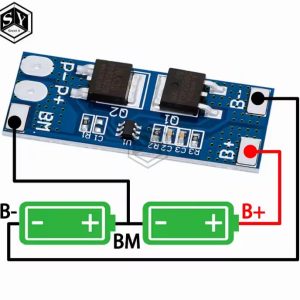 2S Li-ion Battery BMS Protection Board | 2-Cell Series Protection Module (Type B, SY Brand)