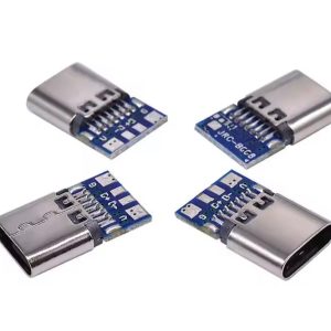 USB Type-C Male Plug Solder Connector Board (JRC-BCC8) | 4-Pin/6-Pin USB-C Repair Plug