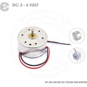 RF-300 Micro DC Solar Fan Motor DC 3-6V | Low Power High Efficiency Motor for DIY Projects