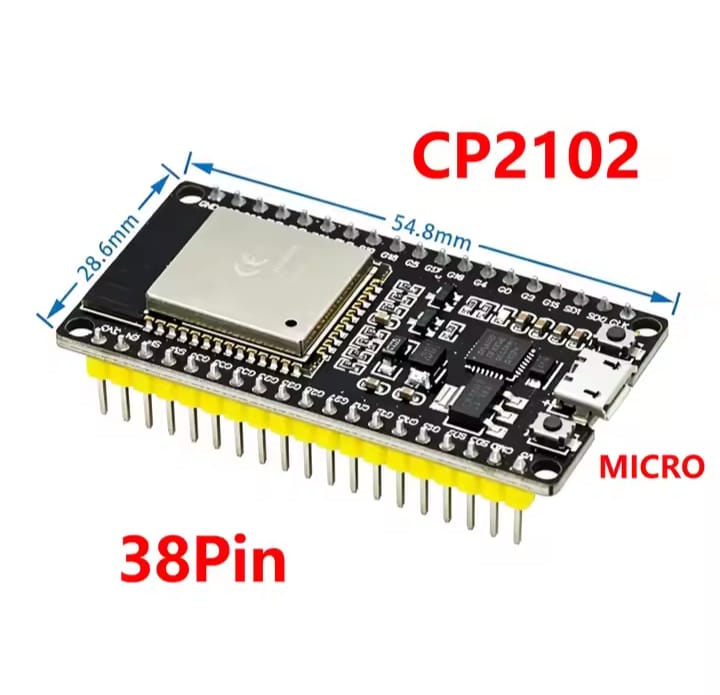 ESP32 DevKit Board CP2102 38-Pin Micro USB | WiFi + Bluetooth Dual-Core IoT Board