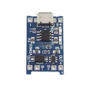 03962A TP4056 Micro USB 5V 1A Lithium Battery Charger Board | Dual Protection Module